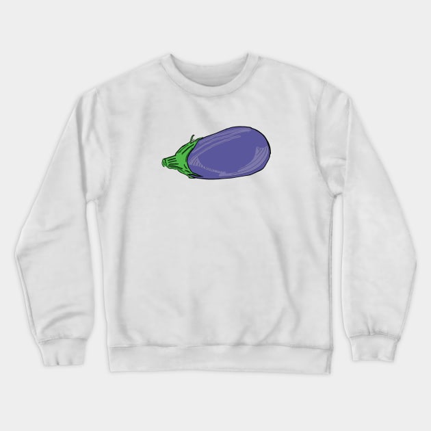 2021 04 vegetables digital painting l'aubergine Crewneck Sweatshirt by Katherine Montalto